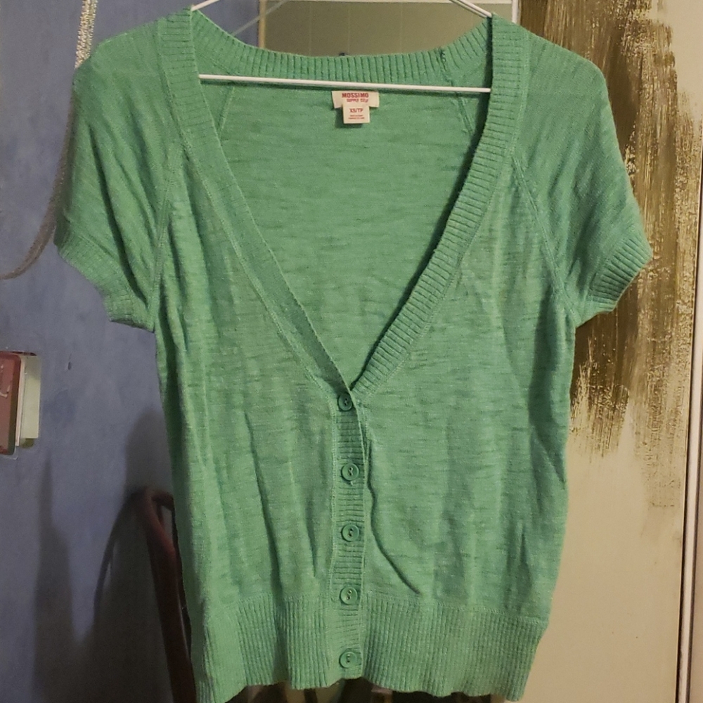 Green layering sweater